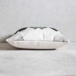 Tree Mountain Linen Pillow Cover Green Forest Cushion - 45x45cm - thumbnail 2