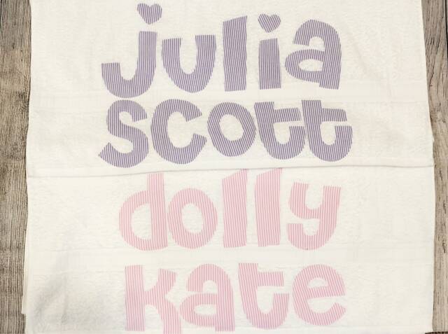 Seersucker Beach Towel-Name On Towel-Personalized Towel - Flower Girl Gift - image 1