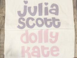 Seersucker Beach Towel-Name On Towel-Personalized Towel - Flower Girl Gift