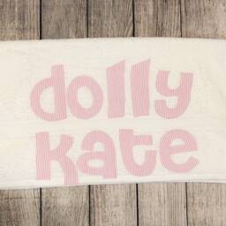 Seersucker Beach Towel-Name On Towel-Personalized Towel - Flower Girl Gift - thumbnail 3