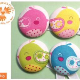 Bird Magnetic Curtain Tiebacks, Nursery Decor, Set Of 2 - thumbnail 2
