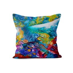 Mid Century Modern Cushion Cover, Vibrant Abstract Pillow Case, Unique Colourful Accent For Contemporary Home Decor - thumbnail 3