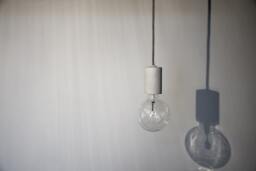 Concrete Pendant Lamp With Holder & Fabric Cable - Mod Lor
