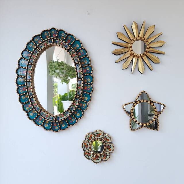 "Peruvian Mirrors ""Antique Steel Blue Collection 50cm" - image 1