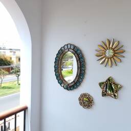 "Peruvian Mirrors ""Antique Steel Blue Collection 50cm" - thumbnail 4