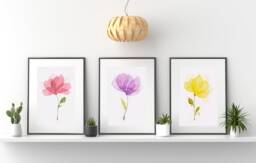 Watercolor Flower Art Print Floral Home Decor - thumbnail 1