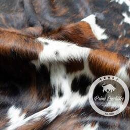 Tricolor High Quality Cowhide Rug, Hair On Hide, Koeienhuid, Kuhfell Teppich, Peau De Vache Sizes - M - L - xl - Jumbo - thumbnail 3
