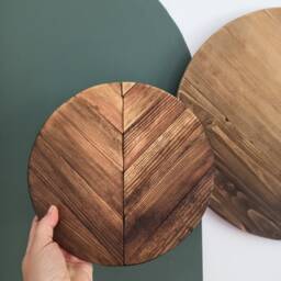 Ombre Wood Round Wall Art Geometric Aztec Decor - thumbnail 4