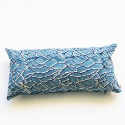 Indigo Branch Pattern Lumbar Pillow Sham-Hand Block Printed - 12x24 Cotton Throw Cover - thumbnail 1