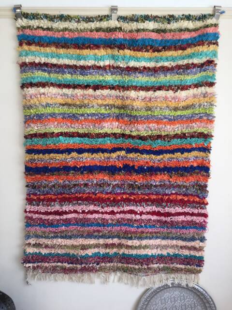 Boucherioute Rug - Berber Atlas Rug, Moroccan Handwoven Vintage Rug /120 X 170 cm/3.93 5.57 Ft Code 302 - image 1