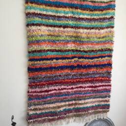 Boucherioute Rug - Berber Atlas Rug, Moroccan Handwoven Vintage Rug /120 X 170 cm/3.93 5.57 Ft Code 302 - thumbnail 4