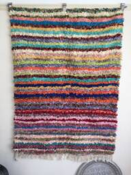Boucherioute Rug - Berber Atlas Rug, Moroccan Handwoven Vintage Rug /120 X 170 cm/3.93 5.57 Ft Code 302 - thumbnail 1