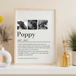 Personalized Dog Memorial Photo Print Pet Loss Sympathy Gift - thumbnail 2