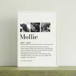 Personalized Dog Memorial Photo Print Pet Loss Sympathy Gift - thumbnail 3