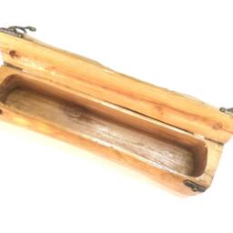 Handmade Olive Wood Megila Case, Israeli Purim Megilat Esther Box - thumbnail 2