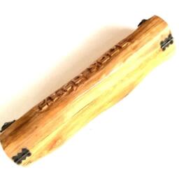 Handmade Olive Wood Megila Case, Israeli Purim Megilat Esther Box - thumbnail 3