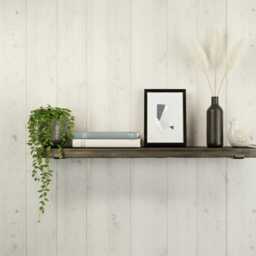 Industrial Edge Premium Metal L-Bracket Set - Rustic Wall Shelf With Flat Steel Brackets Handmade Wooden Storage - thumbnail 2