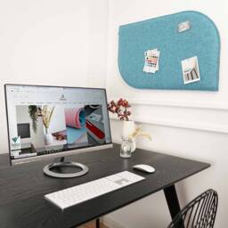 "50 X 80 cm Felt Wall Cushion, Back Cushion - Backrest Pinboard Sound Absorber Padded ""The Wave" - thumbnail 3