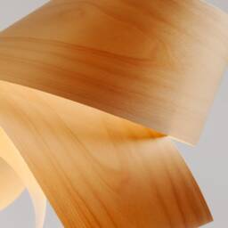Scandinavian Wood Pendant Light - Modern Krabbe Veneer Chandelier, Minimalist Kitchen Dining Ceiling Fixture - thumbnail 3