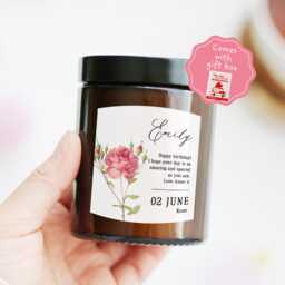 Birthday Gift For Niece Daughter Birth Month Candle - 50Th Her Friend 70Th Mum - thumbnail 1