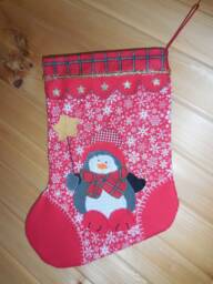 The Penguin With Gold Stars Christmas Stocking