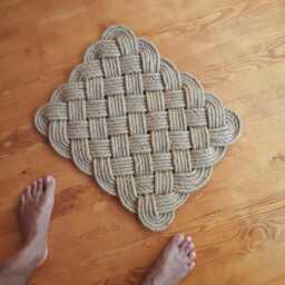 Nautical Doormat, Rope Carpet, Maritime Jute Mat, Sailor's Knot, Handmade, Rustic, Washable - thumbnail 2