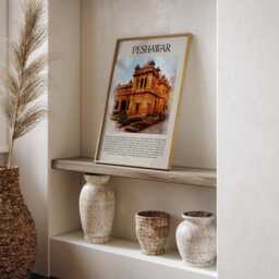Peshawar Pakistan Travel Poster - Wall Art Gift - thumbnail 1