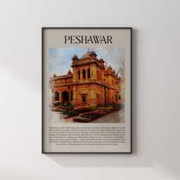 Peshawar Pakistan Travel Poster - Wall Art Gift - thumbnail 2