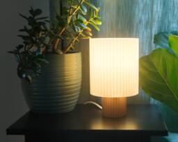 Wavy Brown Table Lamp - thumbnail 1