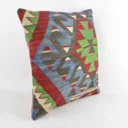 Kilim Pillow K20 16x16Inc, Kilim Cover, Home Decor, Decorative Throw - thumbnail 2