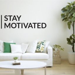 Stay Motivated Wall Decal Motivation Quote Decor Sticker Inspirational Art Vinyl Good Hose Home Decoration Gift Idea - thumbnail 2