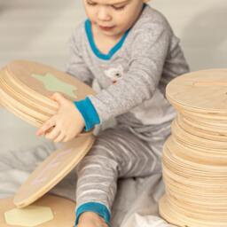 Stepping Stone, Montessori Toy, Stones Kids, Montessori, Set, Wood Stones, Wooden Balance Toy - thumbnail 3