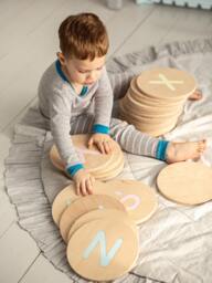 Stepping Stone, Montessori Toy, Stones Kids, Montessori, Set, Wood Stones, Wooden Balance Toy