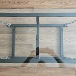 Tensegrity Coffee Table Handcrafted Steel & Glass - Modern-Industrial Design - thumbnail 4