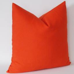 Orange Cotton Canvas Pillow Cover Modern Throw - thumbnail 3