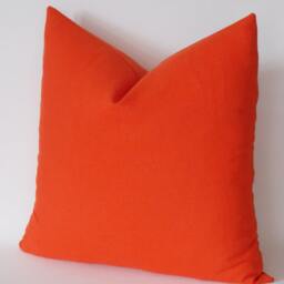 Orange Cotton Canvas Pillow Cover Modern Throw - thumbnail 2