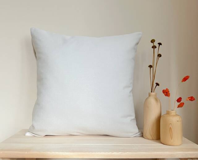 Cotton Linen White Cushion Cover Decorative Pillow - All Sizes - image 1