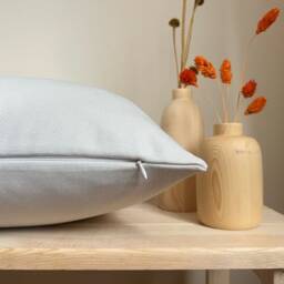 Cotton Linen White Cushion Cover Decorative Pillow - All Sizes - thumbnail 2