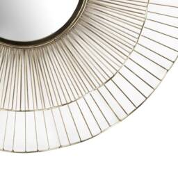 Bring Bali Bliss Home Gorgeous Gold Metal/Wire Large Round Mirror - thumbnail 3