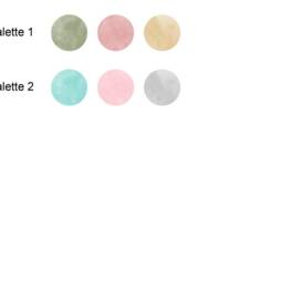 Watercolor Polka Dot Wall Decals Neutral Nursery Decor, 40 Fabric Stickers - thumbnail 3
