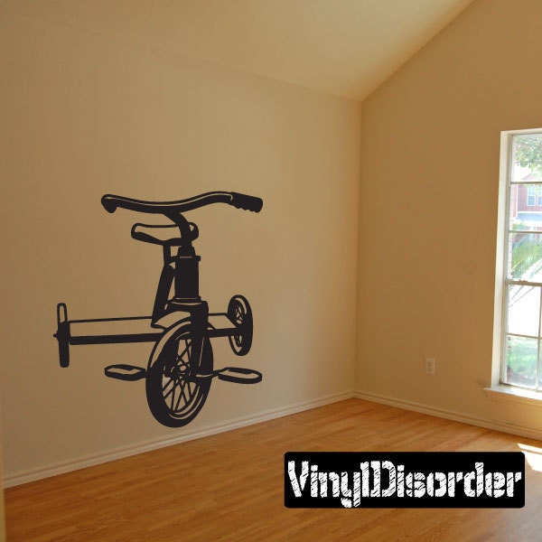 Tricycle Vinyl Wall Decal Or Car Sticker - Bicycletricyclest005Et - image 1