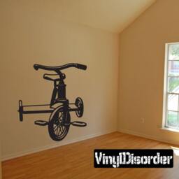 Tricycle Vinyl Wall Decal Or Car Sticker - Bicycletricyclest005Et - thumbnail 1