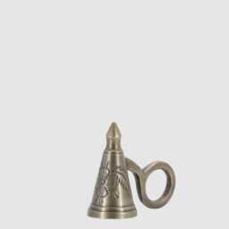Candle Snuffer - Engraved Flower Design Traditional Antique Brass For Candles Home Decor - thumbnail 2
