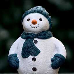 Fantasy Snowman Sculpture Outdoor Figurine Cement Winter Statue Christmas Decoration Handmade Art Garden Ornament - thumbnail 1