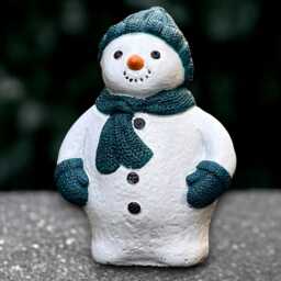 Fantasy Snowman Sculpture Outdoor Figurine Cement Winter Statue Christmas Decoration Handmade Art Garden Ornament - thumbnail 3