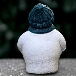 Fantasy Snowman Sculpture Outdoor Figurine Cement Winter Statue Christmas Decoration Handmade Art Garden Ornament - thumbnail 4