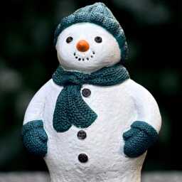 Fantasy Snowman Sculpture Outdoor Figurine Cement Winter Statue Christmas Decoration Handmade Art Garden Ornament - thumbnail 2