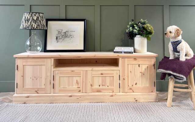 Unpainted, Tv Unit, Media Sideboard, Storage, Living Room Furniture - image 1