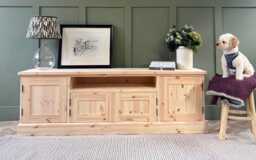 Unpainted, Tv Unit, Media Sideboard, Storage, Living Room Furniture - thumbnail 1