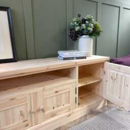 Unpainted, Tv Unit, Media Sideboard, Storage, Living Room Furniture - thumbnail 2